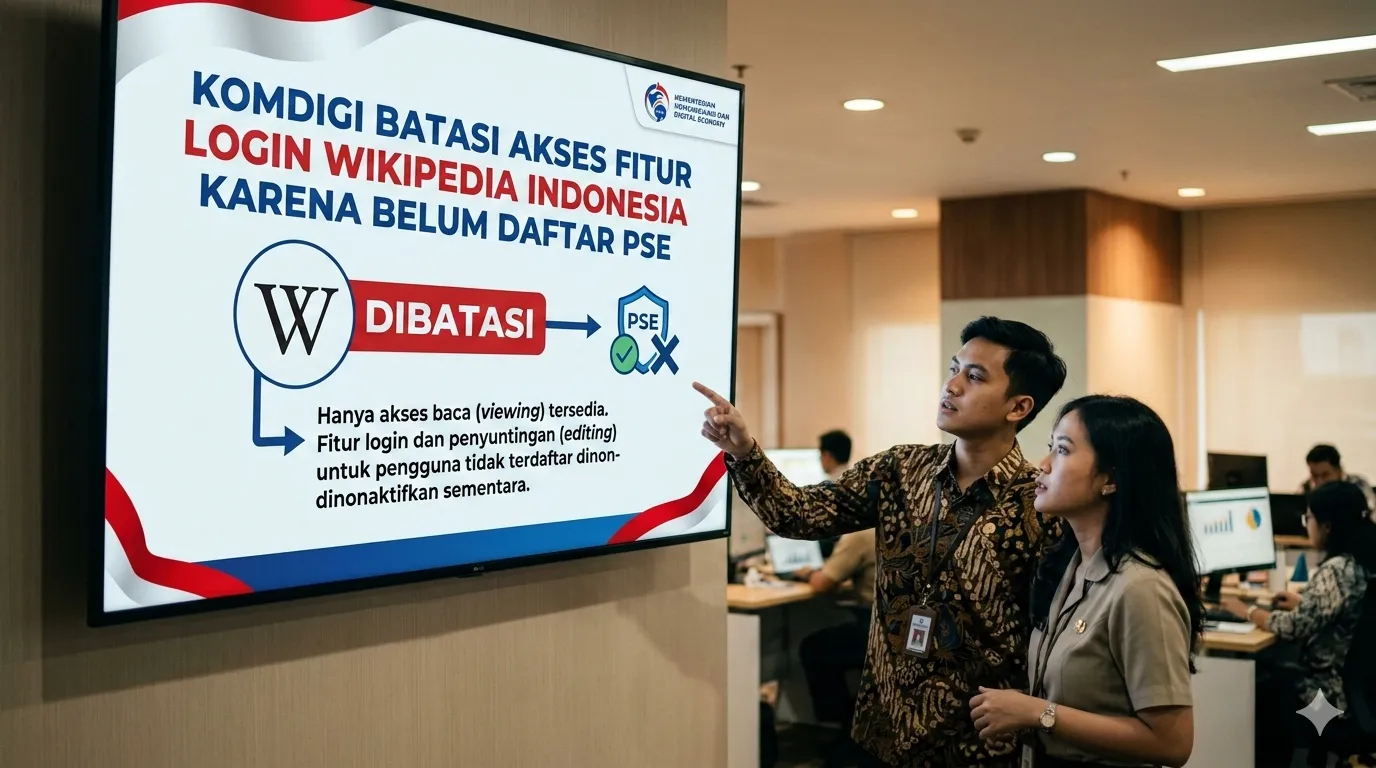 Komdigi Batasi Fitur Login Wikipedia Indonesia karena Belum Daftar PSE