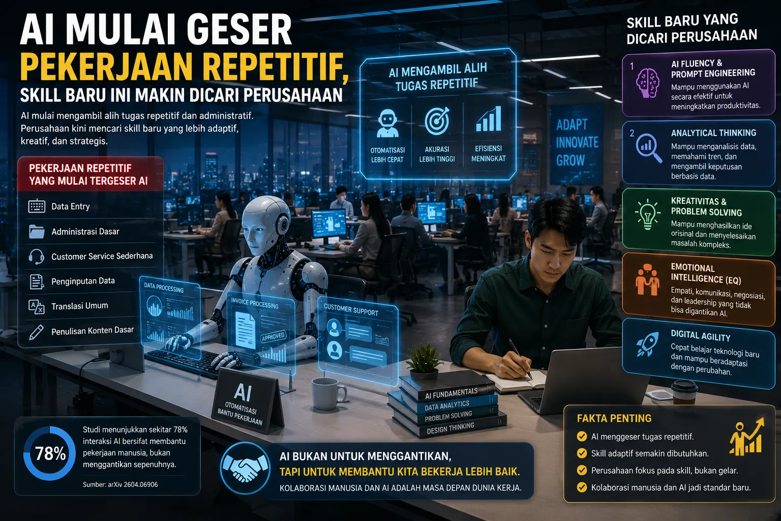 AI Mulai Geser Pekerjaan Repetitif, Skill Baru Ini Kini Diburu Perusahaan