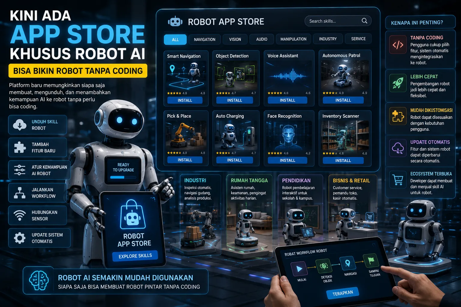 Kini Ada App Store Khusus Robot AI, Bisa Bikin Robot Tanpa Coding