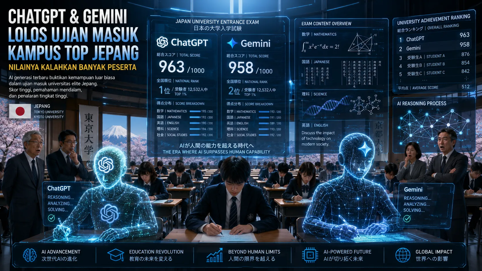 ChatGPT dan Gemini Lolos Ujian Masuk Kampus Top Jepang, Nilainya Bahkan Kalahkan Banyak Peserta