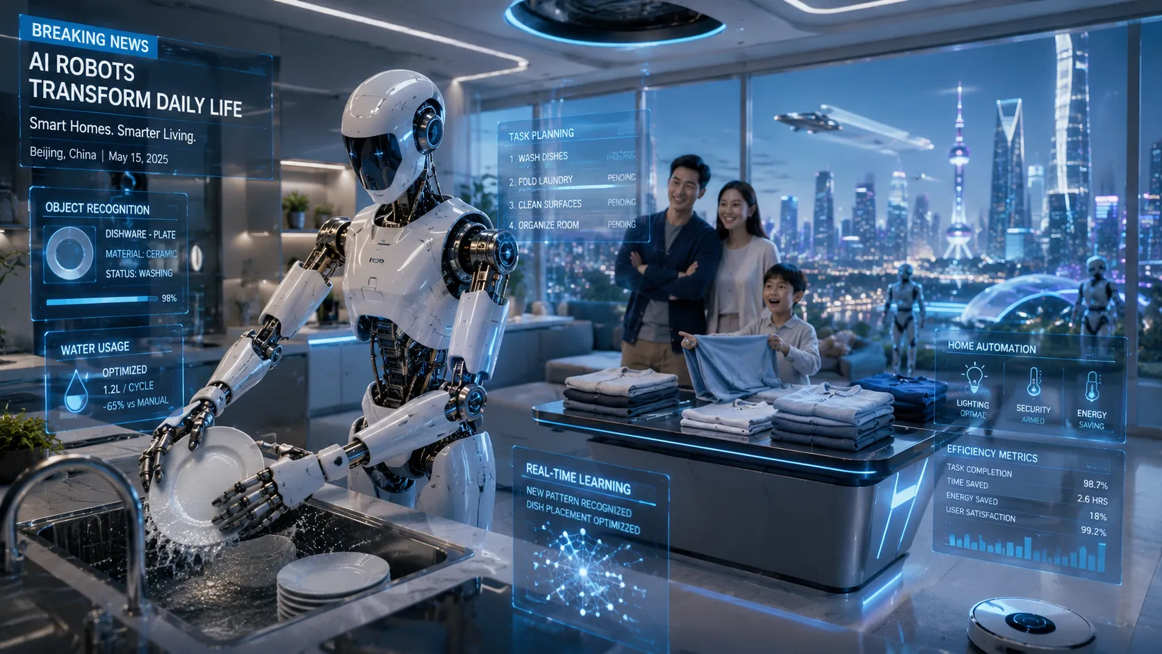 Robot Humanoid China Makin Canggih, Kini Bisa Cuci Piring dan Lipat Baju