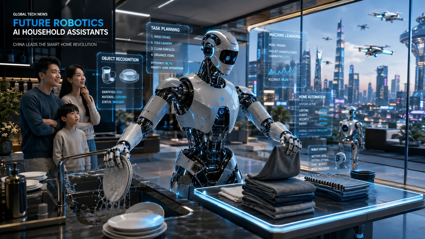 Robot Humanoid China Makin Canggih, Kini Bisa Cuci Piring dan Lipat Baju