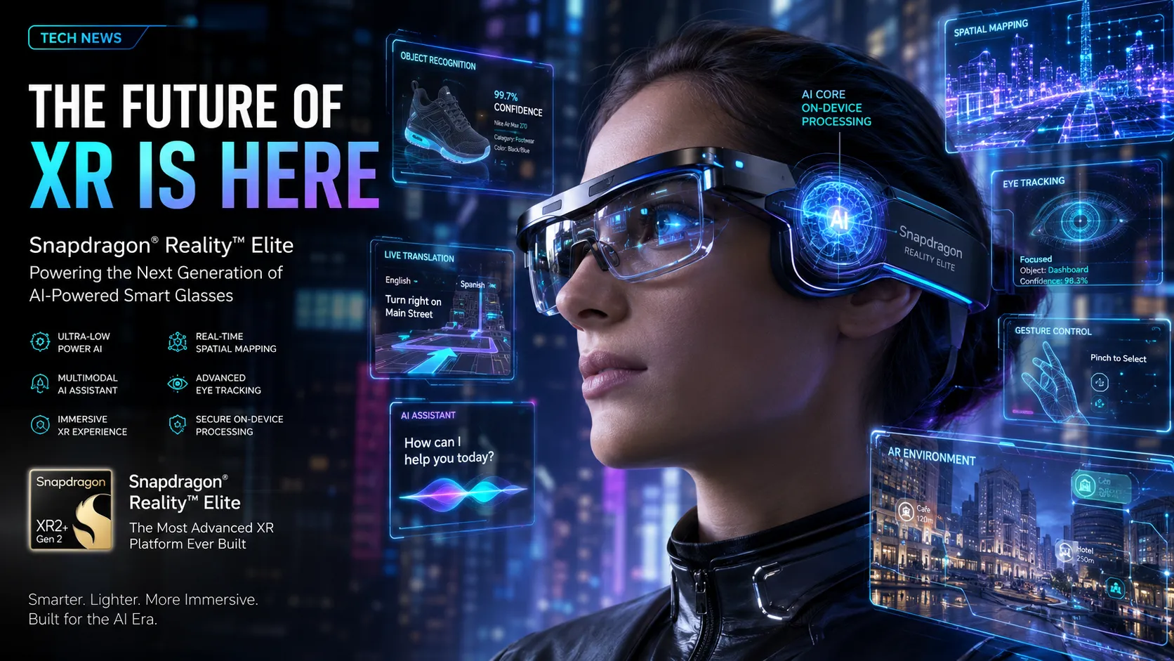 Snapdragon Reality Elite Meluncur, AI Kini Bisa Berjalan Langsung di Headset dan Kacamata Pintar