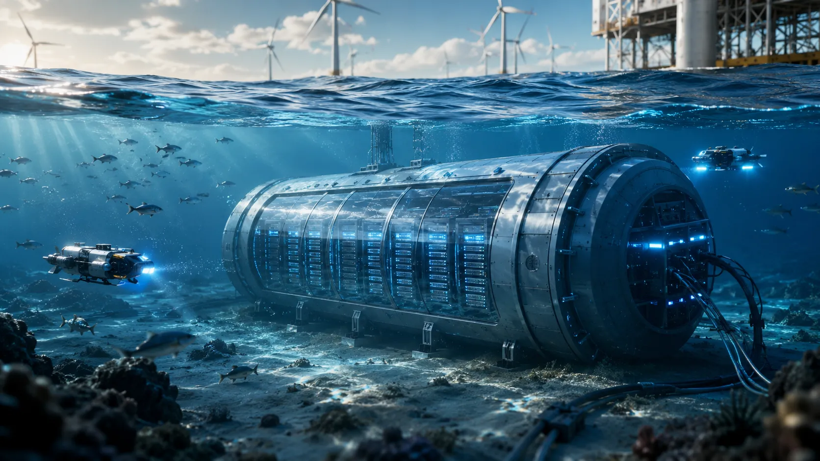 China Operasikan Data Center Bawah Laut Bertenaga Angin Pertama di Dunia