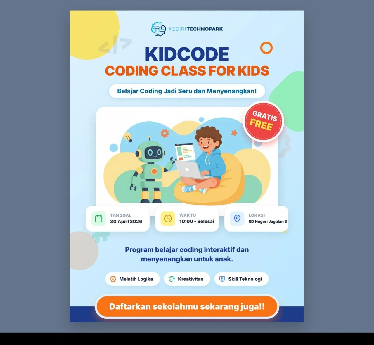 Poster Coding Class for Kids